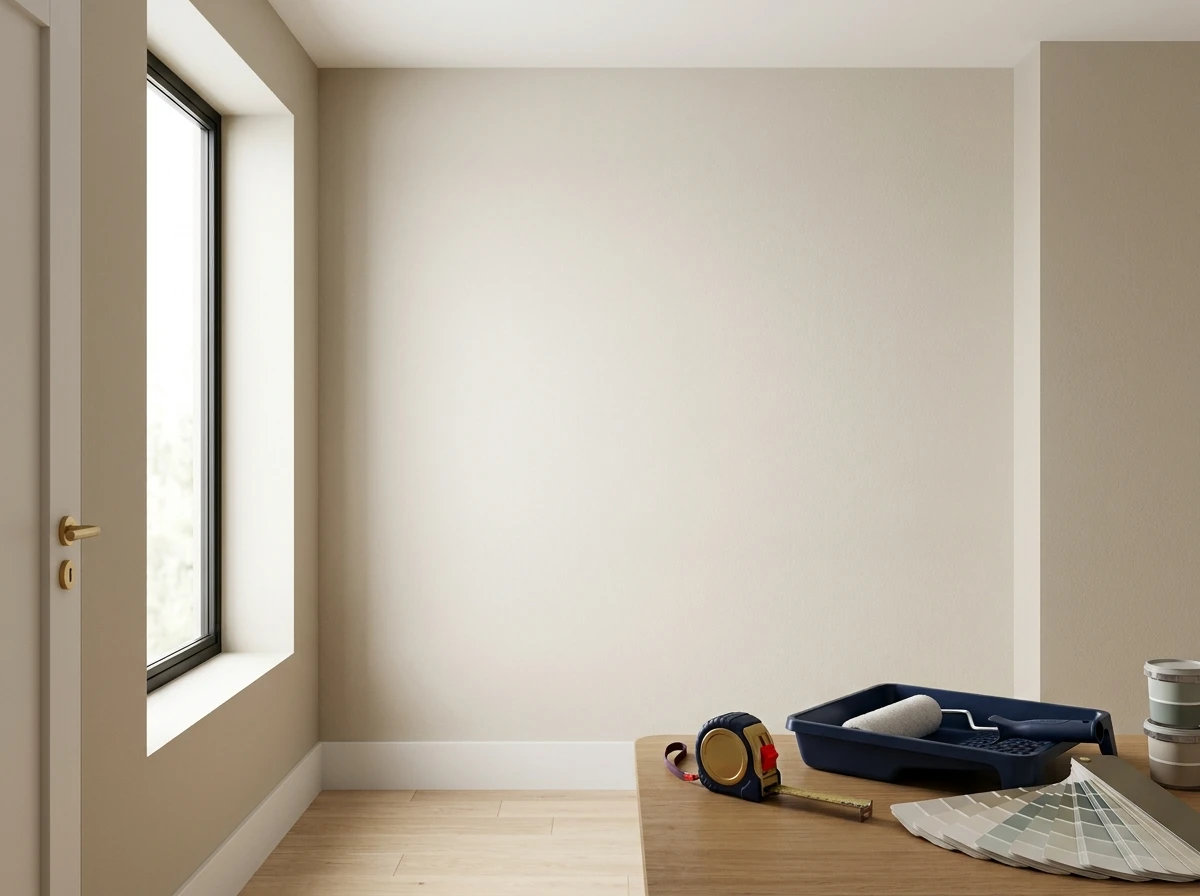 Paint calculator bedroom wall area measurement with window and door subtraction