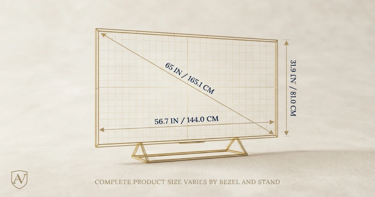 65-inch TV stand and media console width fit guide