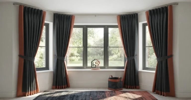 Bay window curtain sizing guide
