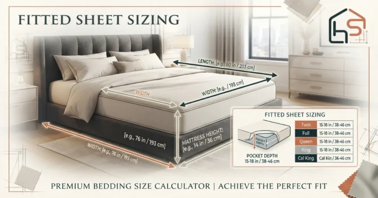 Bedding size calculator mattress measurement guide.