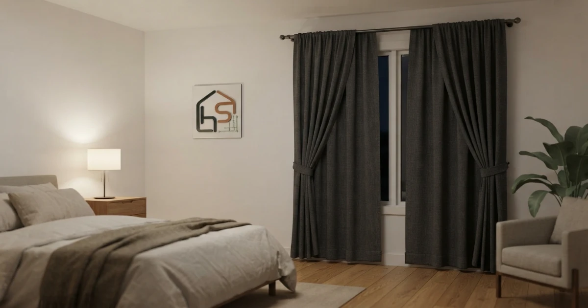 Curtain length guide for bedroom blackout panels