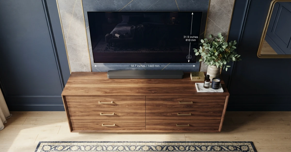 Bedroom TV mounting height from reclined pillow eye level