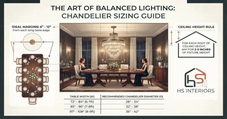 Chandelier size calculator dining table guide.