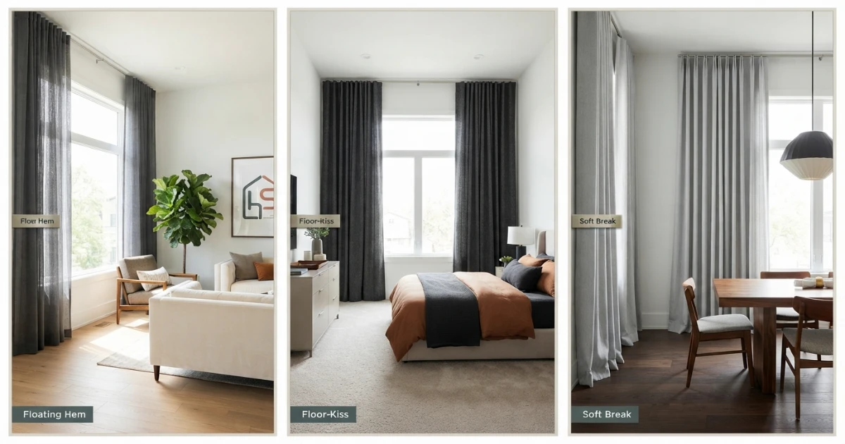 Curtains for 10 ft ceiling room-by-room length examples