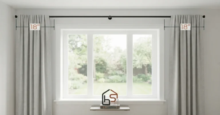 Rod extension past window frame
