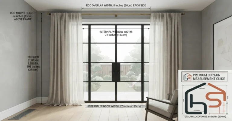 Curtain cost calculator window measurement guide.