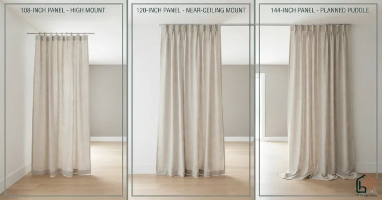 108 120 144 inch curtain length comparison