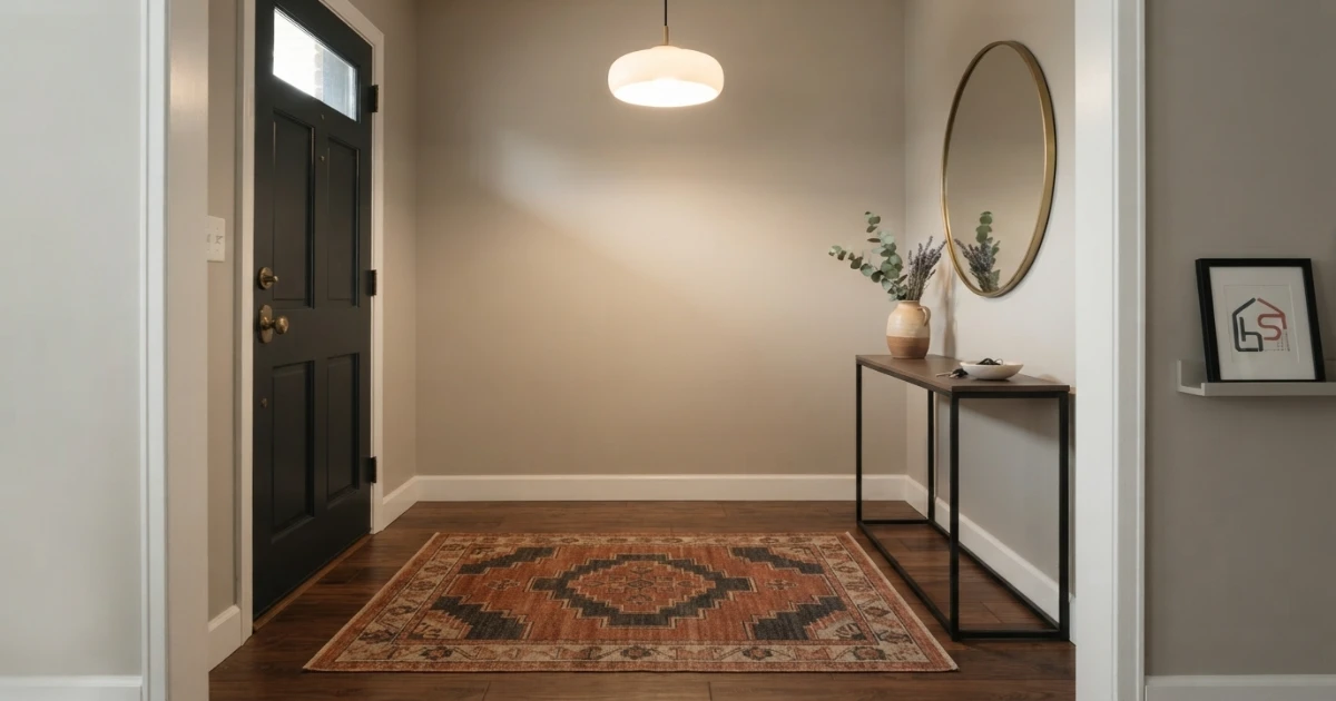 Entryway rug size for double front doors