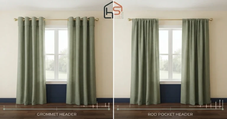 Grommet and rod pocket curtain length comparison