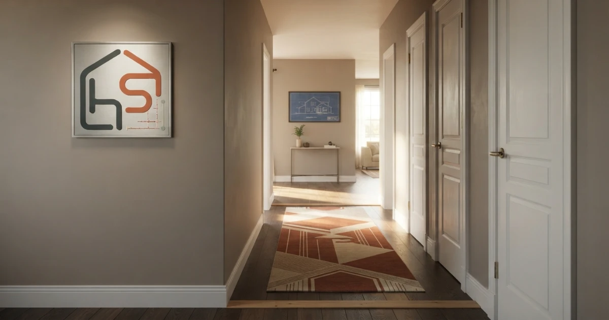 Hallway runner rug size and length for a long straight corridor