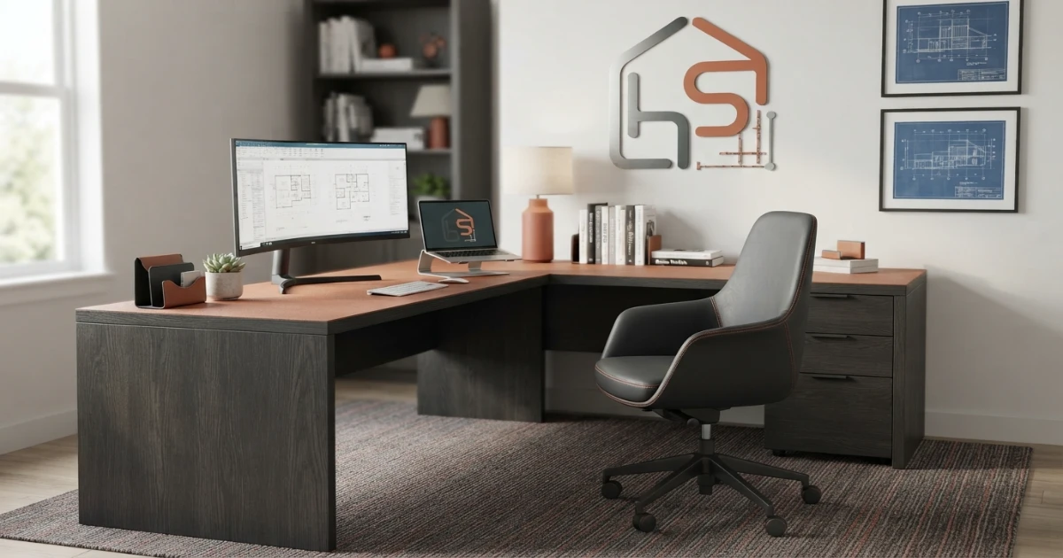 Office rug size for an L-shaped desk with chair movement in two directions