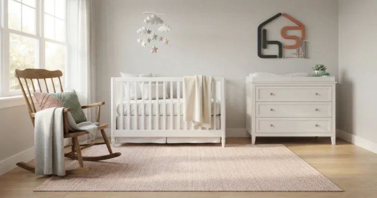 Nursery rug sizing guide visual
