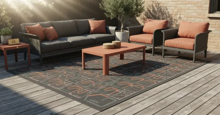 Patio deck outdoor rug size guide