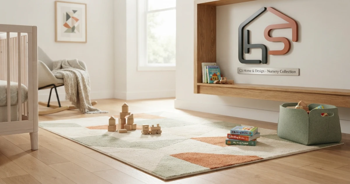 Nursery rug size for a soft play area with open floor