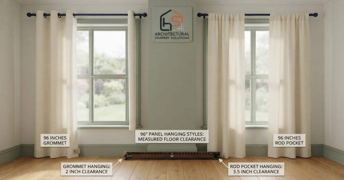 How to measure grommet curtain length and rod pocket length