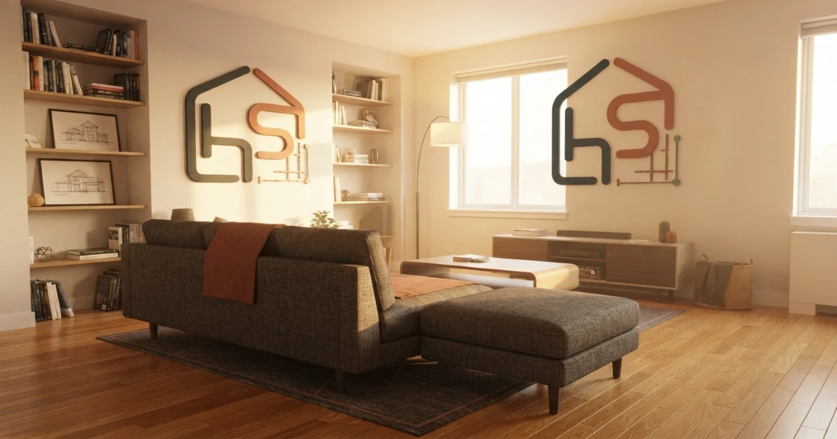 Rug size for small living room with a compact sectional and coffee table