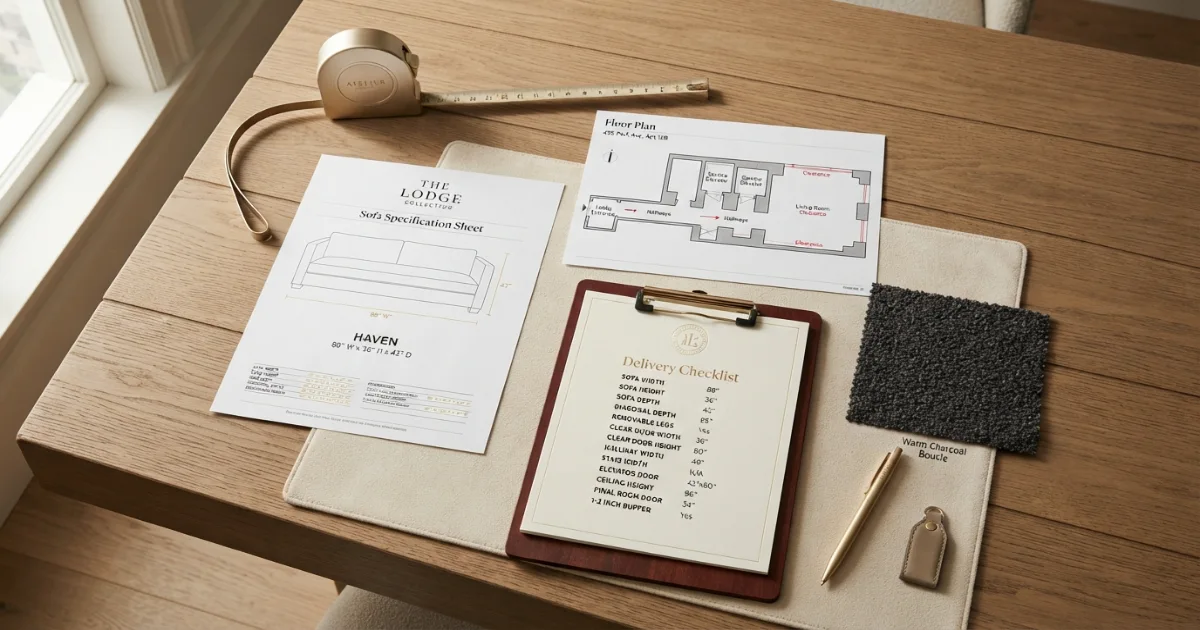 Will sofa fit through door checklist for sofa doorway hallway stair and elevator measurements