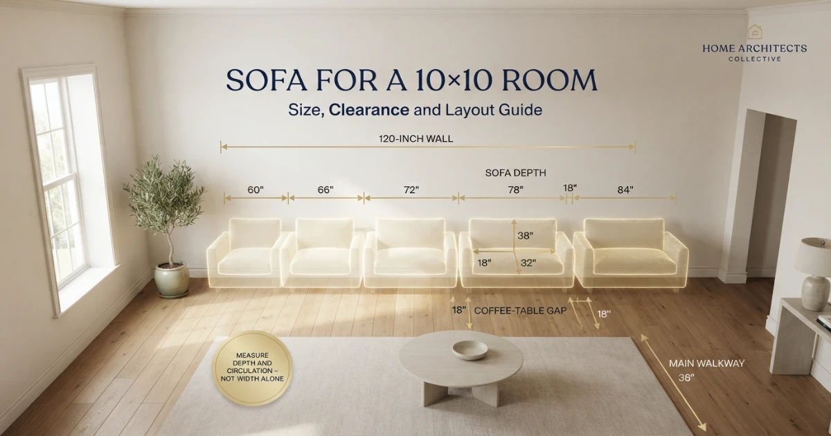 Sofa for 10x10 room comparing 60 66 72 78 and 84-inch sofa sizes