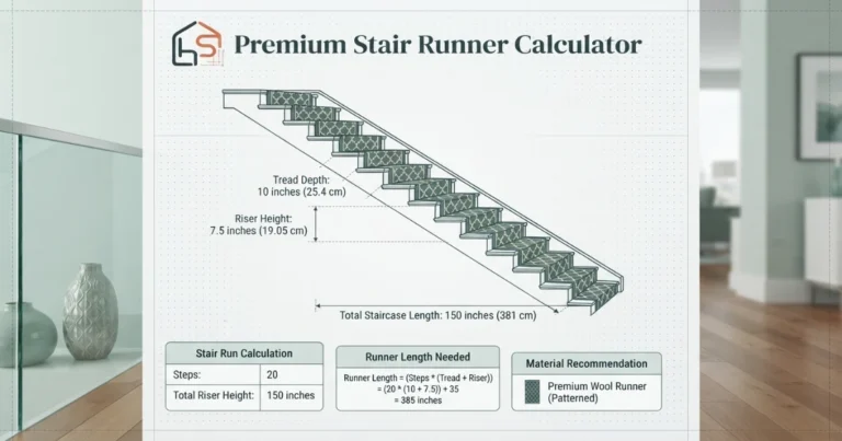 Stair runner calculator step measurement guide.