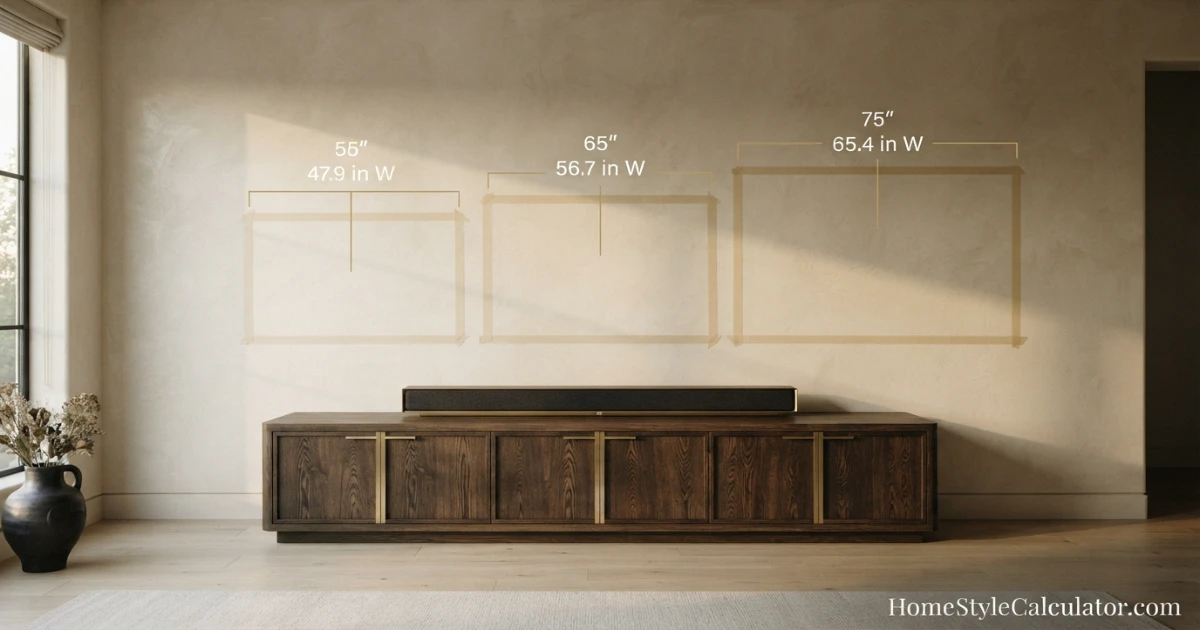 TV width comparison at 8 feet for 55 65 and 75-inch TVs