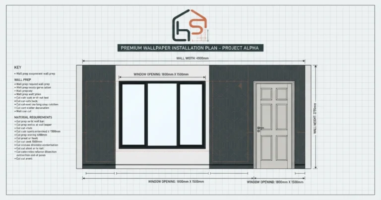 Wallpaper cost calculator wall measurement guide.